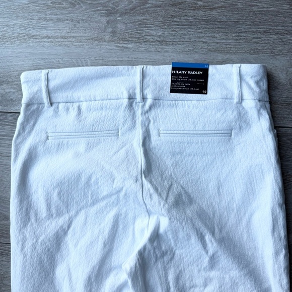 NWT Hilary Radley White Slim Fit Cropped Pants - Picture 10 of 11